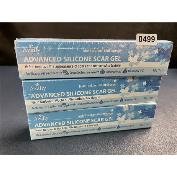 3 Boxes Azally Advanced Silicone Scar Gel (30g) Multi-Purpose Skincare Gel - New Sealed