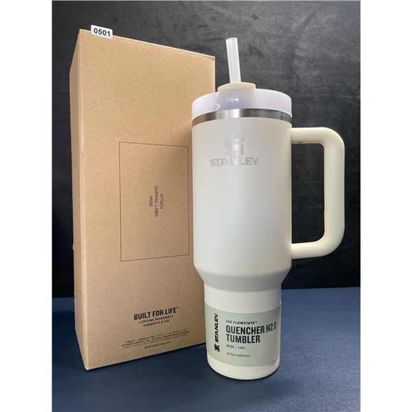 STANLEY Quencher H2.0 40oz Tumbler with Handle & Straw (Cream) 3-Position Lid, Insulated - NEW