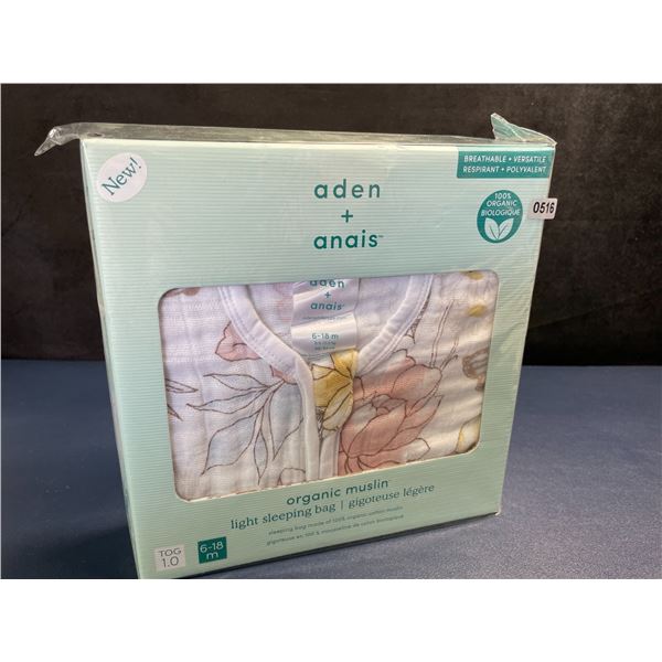 Aden + Anais Organic Cotton Muslin Sleep Bag for Babies 6-18m (Earthly Rosewood) New!