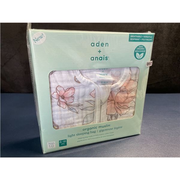 Aden + Anais Organic Cotton Muslin Sleep Bag for Babies 6-18m (Earthly Rosewood) New!
