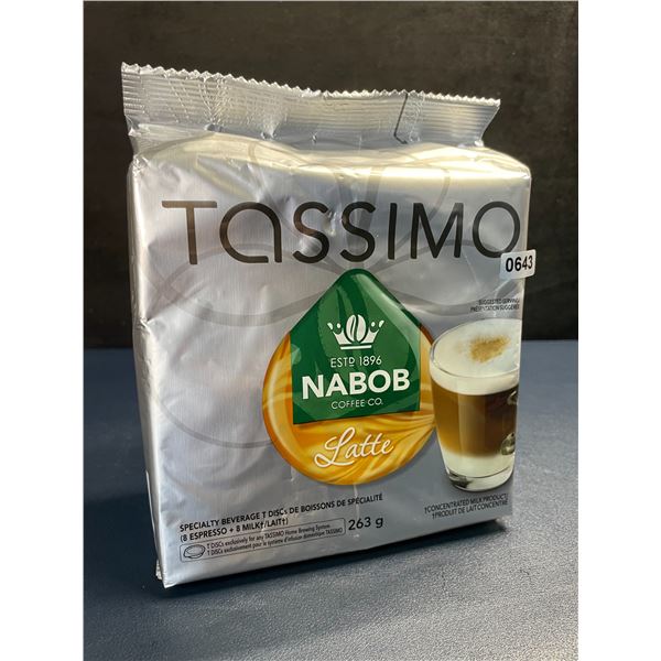 Tassimo Nabob Coffee Latte Pods/Tassimo T-Discs (263g) 9 Espresso + 8 Milk - New Sealed