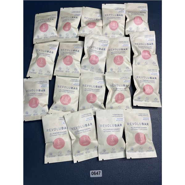 Lot of 19 Revolubar All-Purpose Cleaner Tablets (4g) Soluble Tablets, Unscented - New Sealed