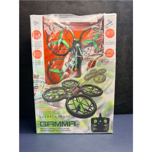 Sharper Image GAMMA Remote Control Caged Drone - Beginner Friendly/Lightweight Drone - New Sealed