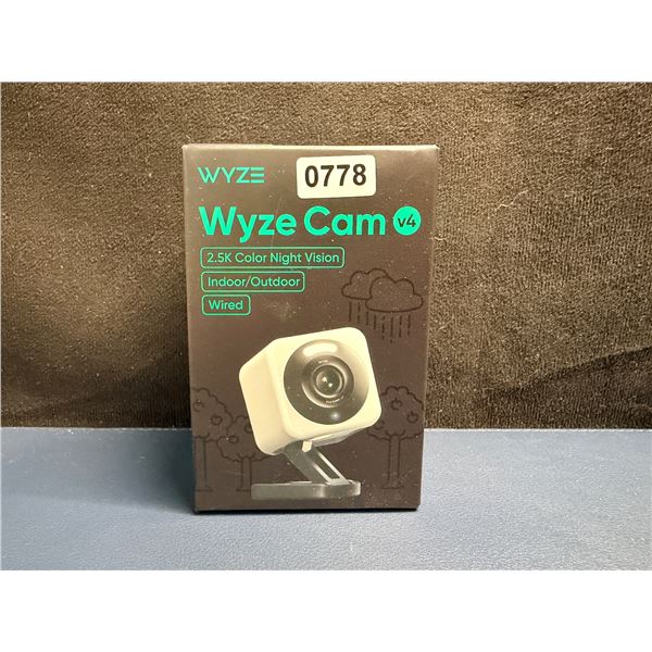 Wyze Cam V4 2.5K Security Camera with Colour Night Vision for Indoor & Outdoor Use - Brand New!