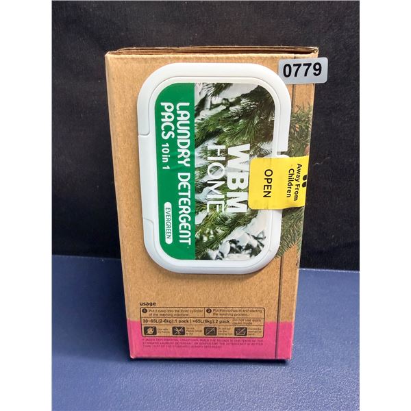 WBM Home Laundry Detergent Pods (32 Pods) Evergreen Scent; Ultra-Concentrated - New Sealed!