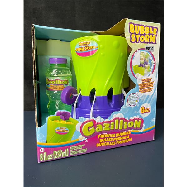 Gazillion Premium Bubbles Bubble Storm Machine/Toy Set - Makes Bigger/Better Bubbles! (8oz) New