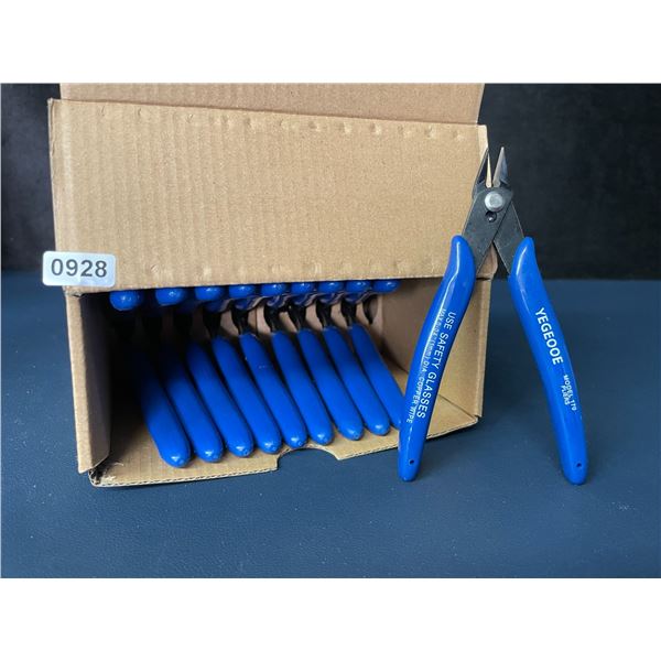 10-Pack of Flush Wire Cutters/Side Cutter Nippers (5" Size) Suitable for Wire, DIY, Electronics; New