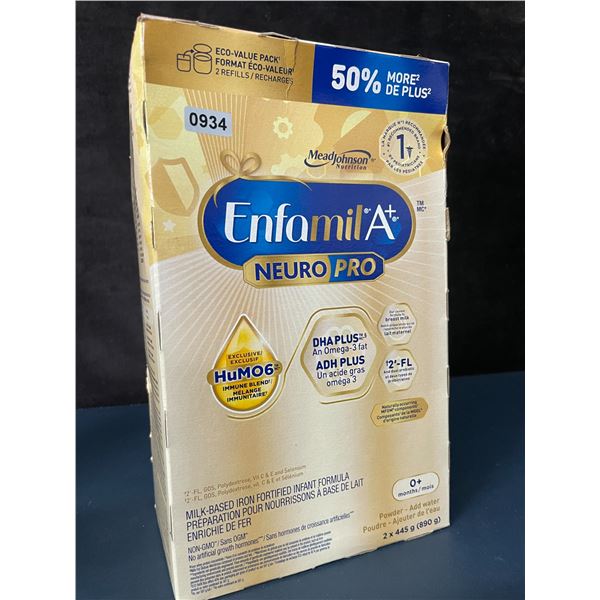 Box of Enfamil A+ Neuro Pro Infant Formula Powder - Add Water (2 x 445g) For 0+m - New Sealed!