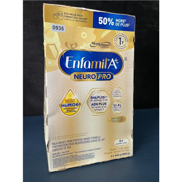 Box of Enfamil A+ Neuro Pro Infant Formula Powder - Add Water (2 x 445g) For 0+m - New Sealed!