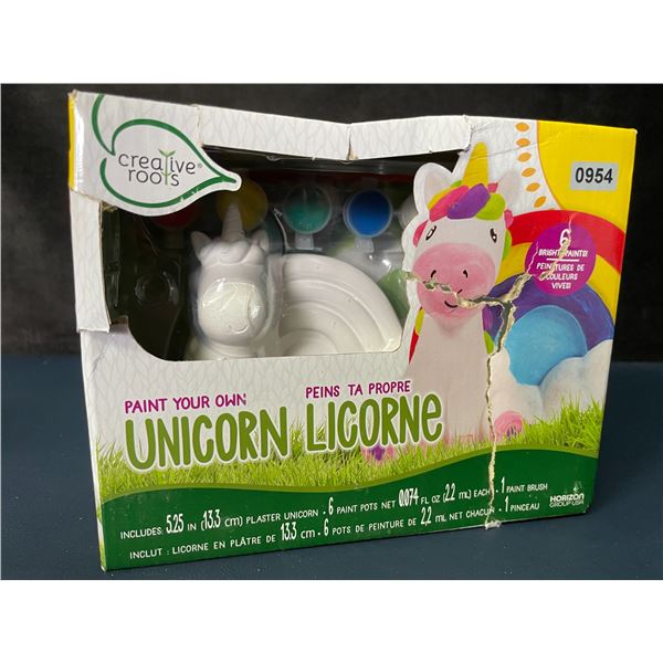 Creative Roots Paint Your Own Unicorn Art/Craft Kit for Kids (5.25" Ceramic Unicorn) New Sealed!