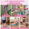 Image 4 : Multi-Functional Exercise/Pedal Resistance Band Set for Legs, Back, & Chest Workouts (Pink) New!