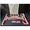 Image 5 : Multi-Functional Exercise/Pedal Resistance Band Set for Legs, Back, & Chest Workouts (Pink) New!