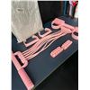 Image 6 : Multi-Functional Exercise/Pedal Resistance Band Set for Legs, Back, & Chest Workouts (Pink) New!