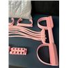 Image 8 : Multi-Functional Exercise/Pedal Resistance Band Set for Legs, Back, & Chest Workouts (Pink) New!