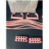 Image 9 : Multi-Functional Exercise/Pedal Resistance Band Set for Legs, Back, & Chest Workouts (Pink) New!
