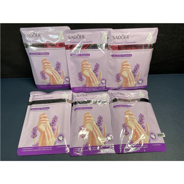 6-Pack Sadoer Natural Lavender Essence Moisturizing Hand Masks - For Delicate/Smooth Skin - New