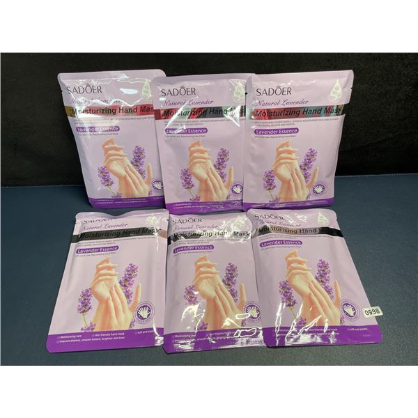 6-Pack Sadoer Natural Lavender Essence Moisturizing Hand Masks - For Delicate/Smooth Skin - New