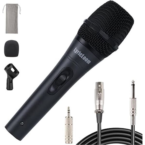 LyricLoom Vocal Dynamic Microphone - Wired Microphone Set - New (Dmg Box)