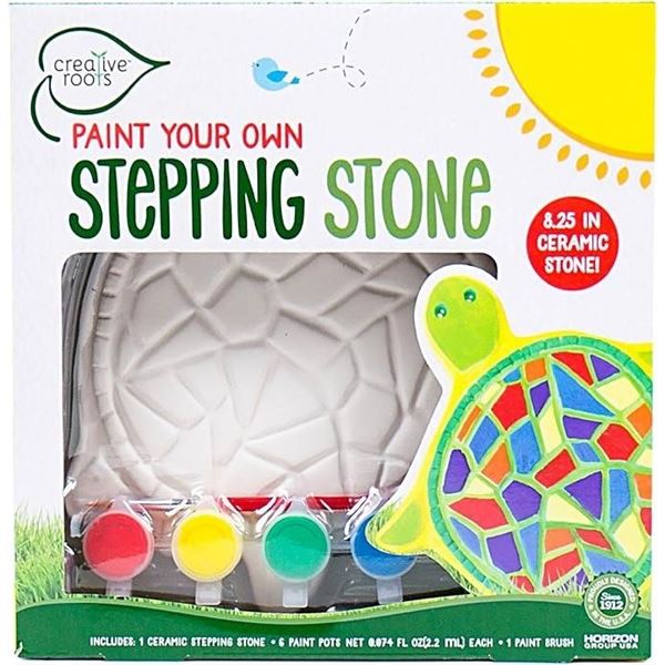 Creative Roots Paint Your Own Mosaic Turtle Stepping Stone Art Kit for Kids (8.25" Stone) - New