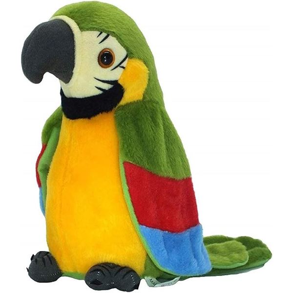 Electric Plush Talking/Speaking Parrot Toy - Repeats Everything You Say! Battery Operated - New