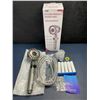 Image 2 : Handheld High-Pressure Adjustable Shower Head; 3 Spray Modes with Hose & 5 Filters - NEW