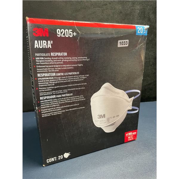 3M Aura 20-Pack of N95 Niosh Particulate Respirator Face Masks - New