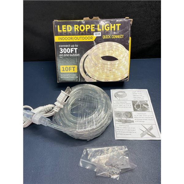 10FT LED Rope Light Kit for Indoors/Outdoors - IP65 Waterproof Rating, Cut to Fit - New in Box!