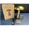 Image 1 : TriLite Metallic Gold Cordless LED Table Lamp; USB Rechargeable, Dimmable, 3 Brightness Levels - New