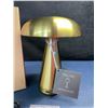Image 3 : TriLite Metallic Gold Cordless LED Table Lamp; USB Rechargeable, Dimmable, 3 Brightness Levels - New