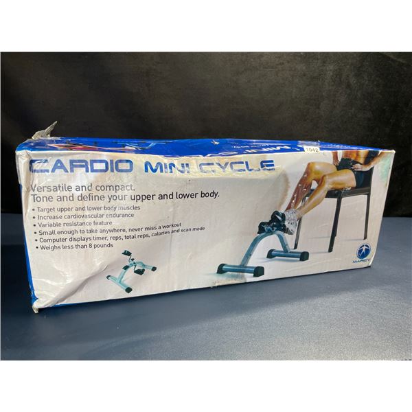 Cardio Mini Cycle - Versatile & Compact; Targets Upper/Lower Muscles - New Sealed (Damaged Box*)