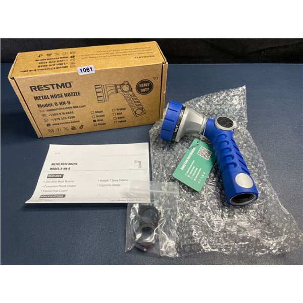 Restmo Metal Heavy-Duty Hose Nozzle with 7 Spray Settings/Precise Flow Control - New in Box!