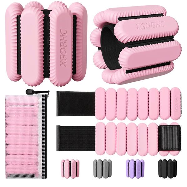 2-Pack of Wearable Adjustable Exercise Ankle/Wrist Weights -2lbs each 4lb Total - New