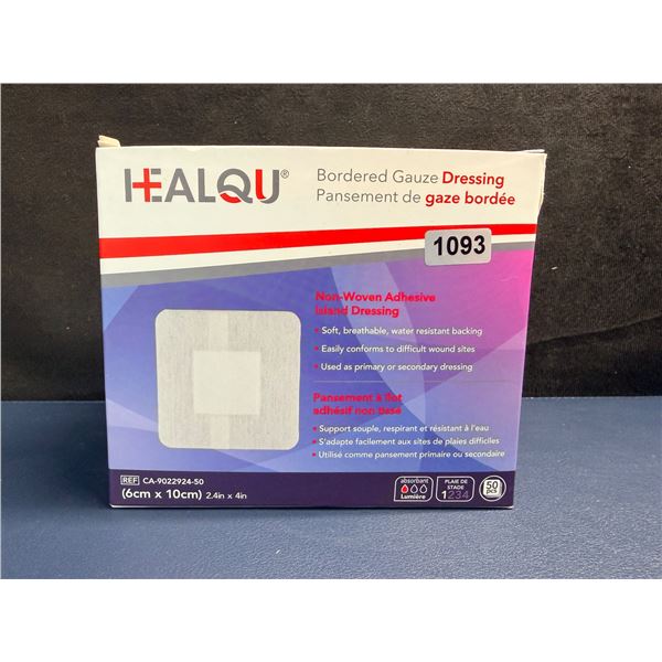 50PCS Healqu Bordered Gauze Dressing Pads 2.4inx4in Size - New
