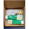 Image 4 : Complete Reinforced Drywall Patch/Repair Kit with Tools Mud and Sandpaper - New