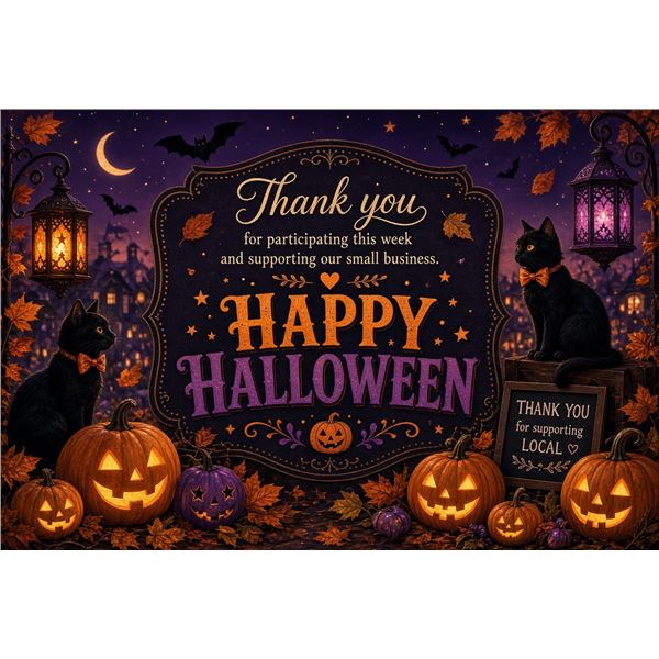 THANK YOU ALL FOR JOINING US THIS WEEK! - HAPPY HALLOWEEN!