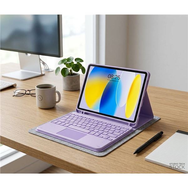 Smart Keyboard Case for iPad 10th Gen, Light Purple