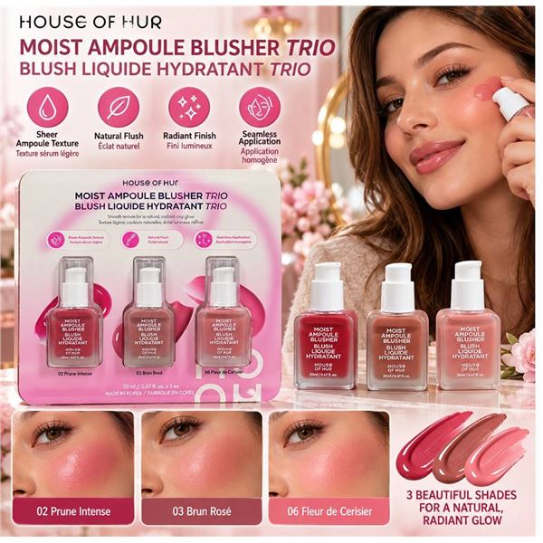 House of Hur Moist Ampoule Blusher Trio Set