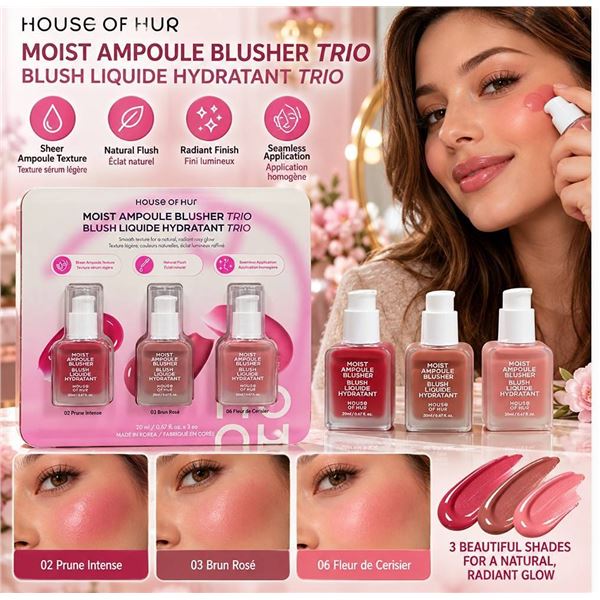 House of Hur Moist Ampoule Blusher Trio Set