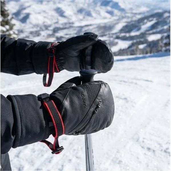 Karbon Leather Ski Mitts Size Medium