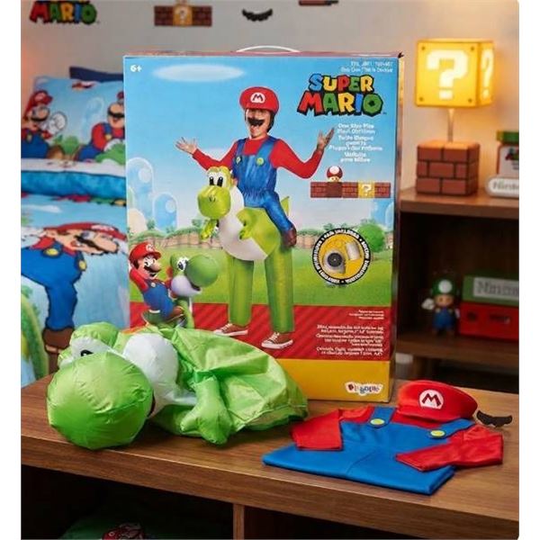Super Mario Mario and Yoshi Costume Adult