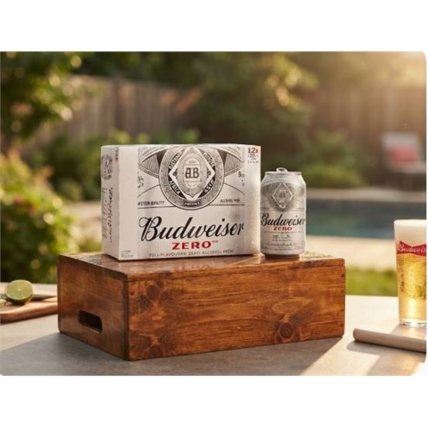 Budweiser Zero 12-Pack, 355ml Cans Non-Alcoholic