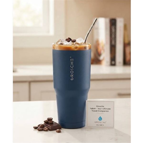 Grosche Yukon 30oz Insulated Tumbler Blue