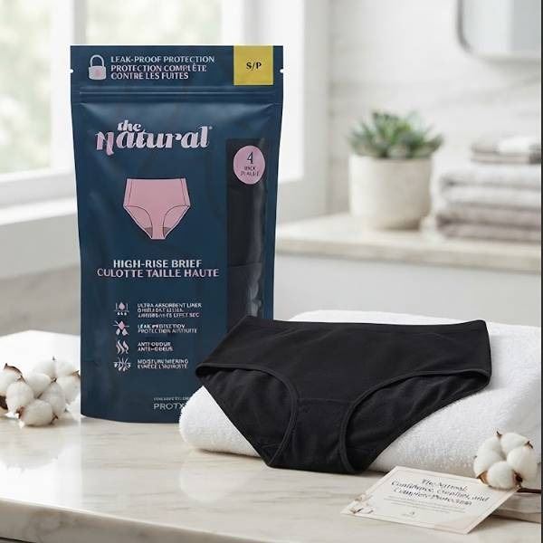 The Natural High-Rise Brief S/P Black 4 Pack
