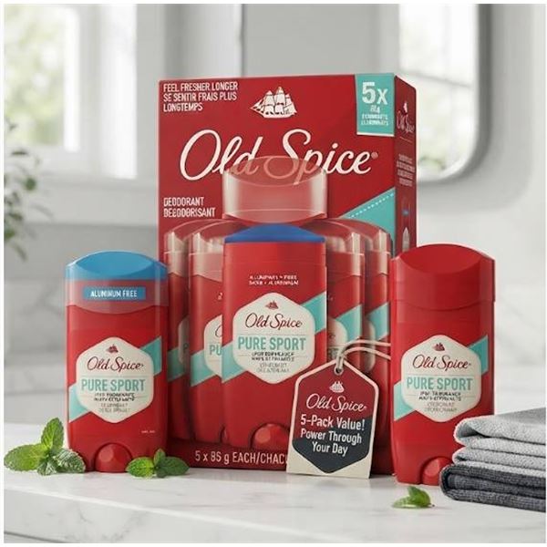 Old Spice Pure Sport Deodorant 5x85g Pack