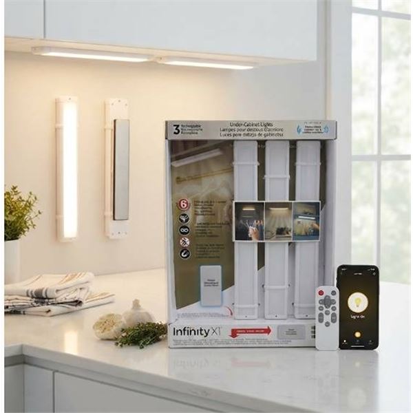 Infinity XT Under-Cabinet Rechargeable Lights 3pk