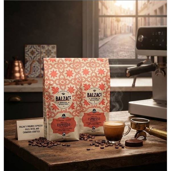 Balzac's Organic Espresso Whole Bean 2X340g