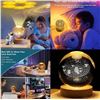 Image 1 : Fredolites 3D Crystal Moon Lamp with USB Base