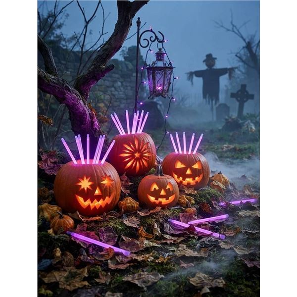 YOGOPRO Glow Sticks Bulk Purple/Pink With Connectors