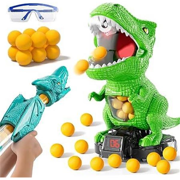 Dinosaur Toy With Launcher And Safety Glasses