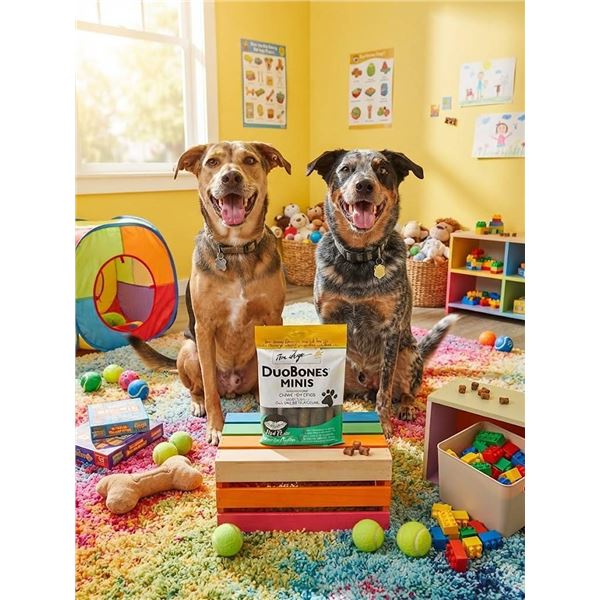 TenDogs DuoBones Minis Mint Dog Chews 24 Bags x 100g